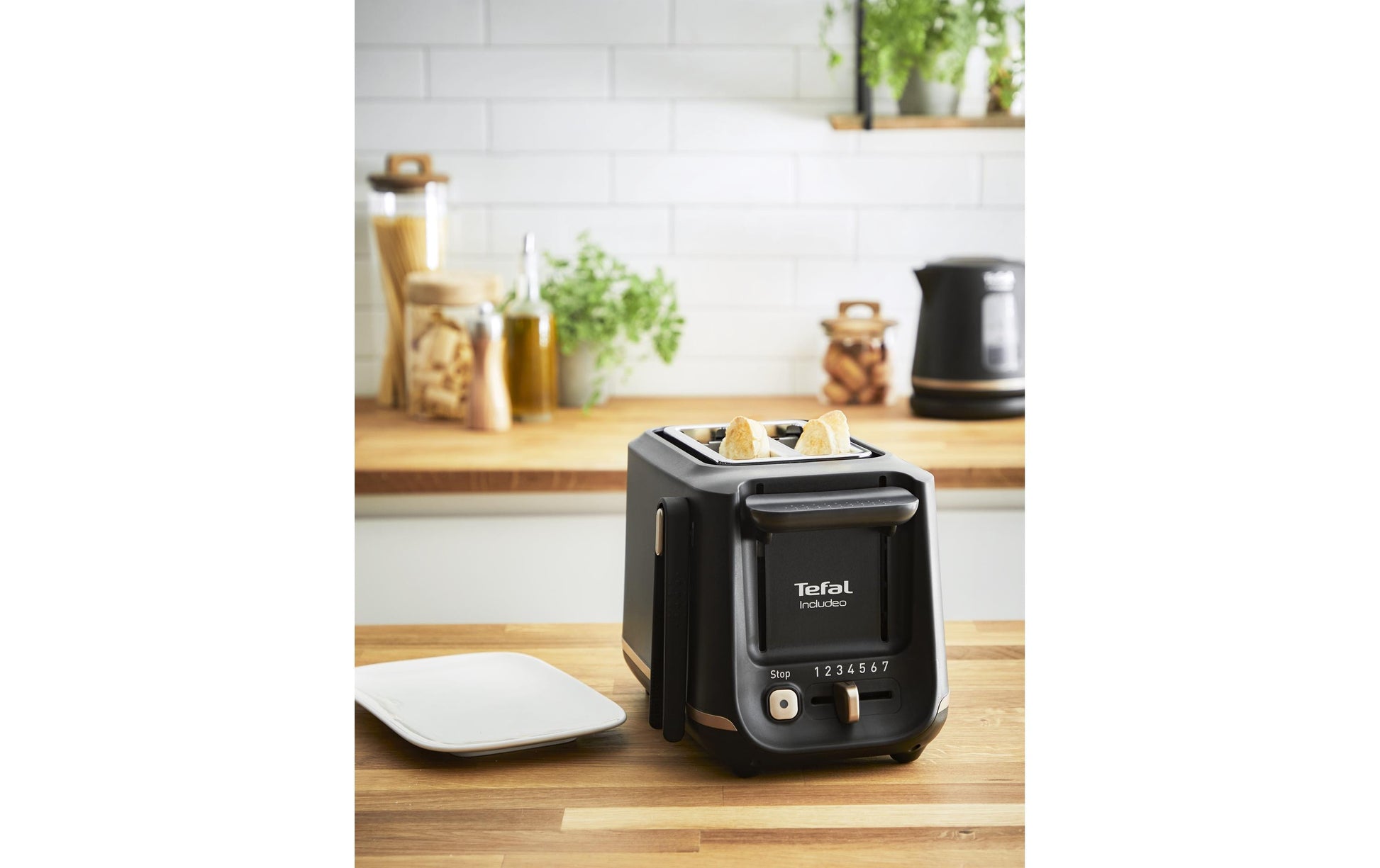 Tefal Toaster Includeo TT533811 – 2 Scheiben, 7 Bräunungsstufen, 850 W – schwarz