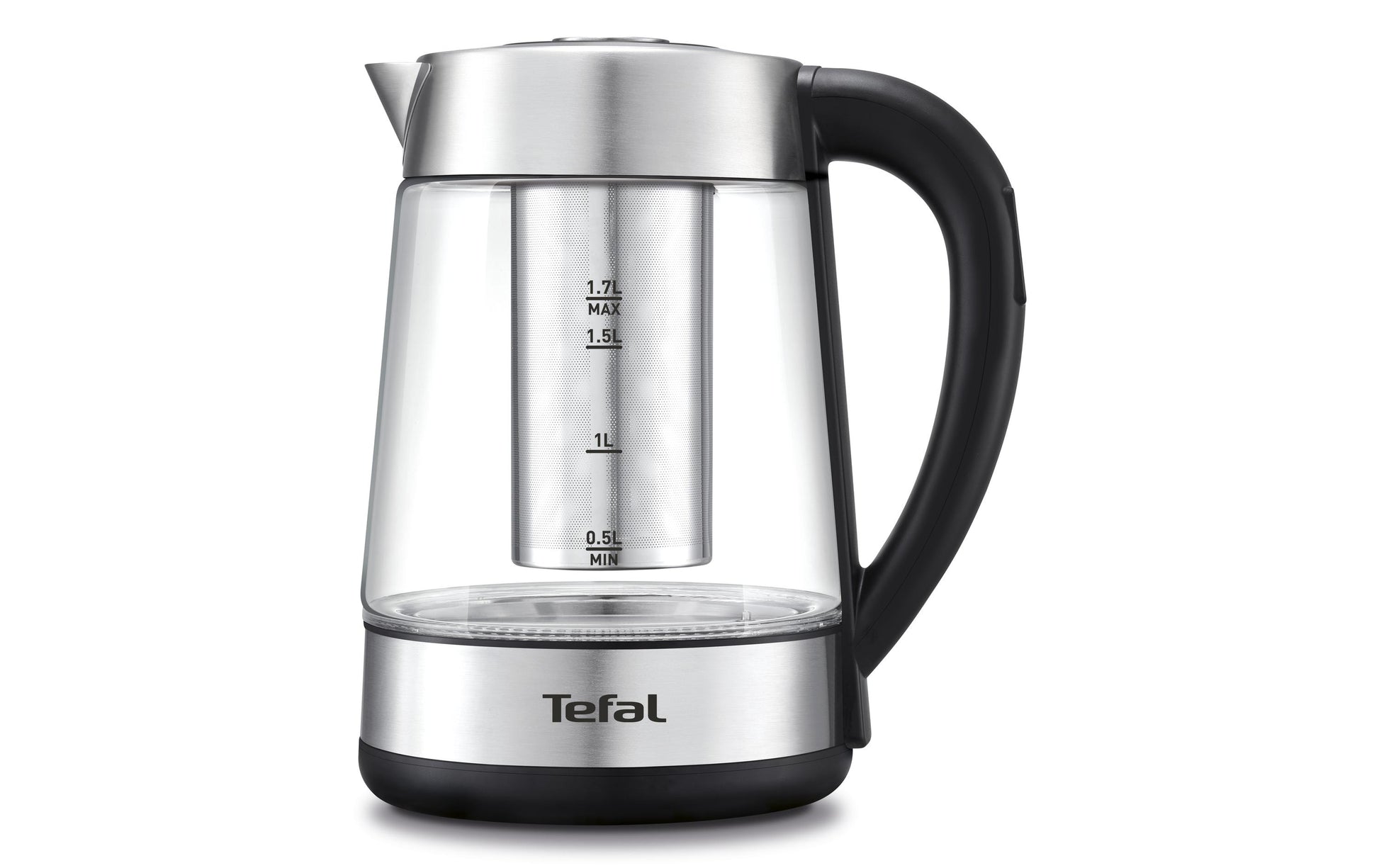 Tefal BJ750D10 – Wasserkocher 1,7 l, Tee-Funktion, 2400 W, Glas, Silber