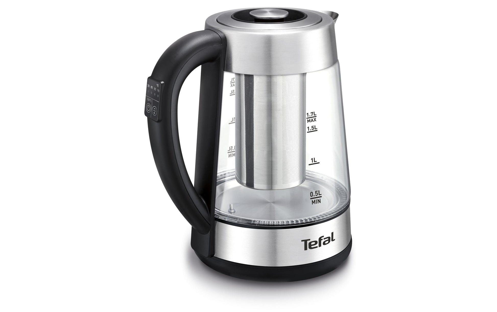 Tefal BJ750D10 – Wasserkocher 1,7 l, Tee-Funktion, 2400 W, Glas, Silber