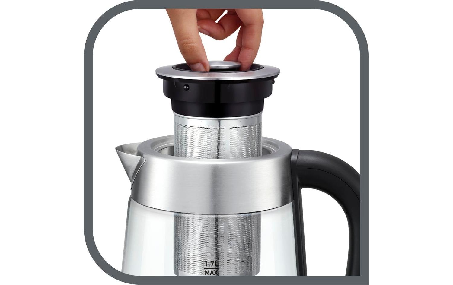 Tefal BJ750D10 – Wasserkocher 1,7 l, Tee-Funktion, 2400 W, Glas, Silber