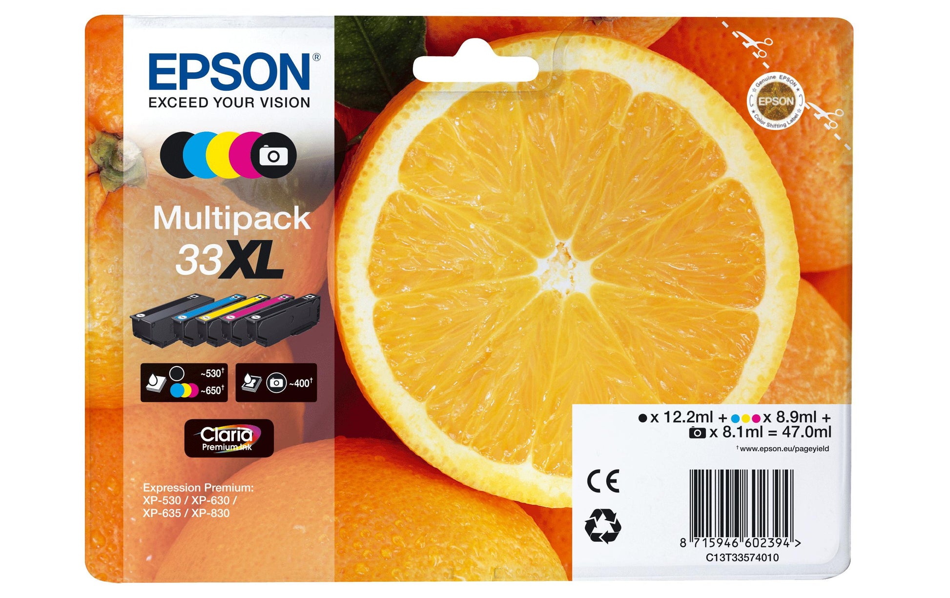 Epson Tintenpatronen-Multipack 33XL, 5er-Pack