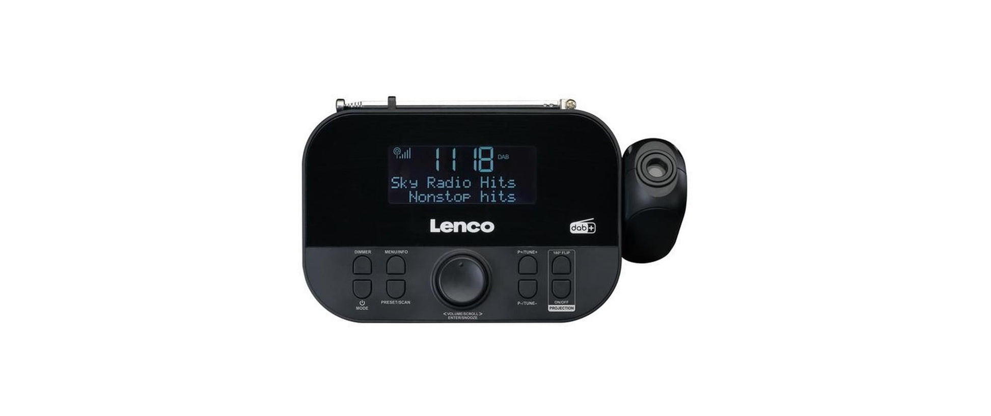 Lenco CR-615BK – Radiowecker – DAB+, UKW, Netzbetrieb – Schwarz