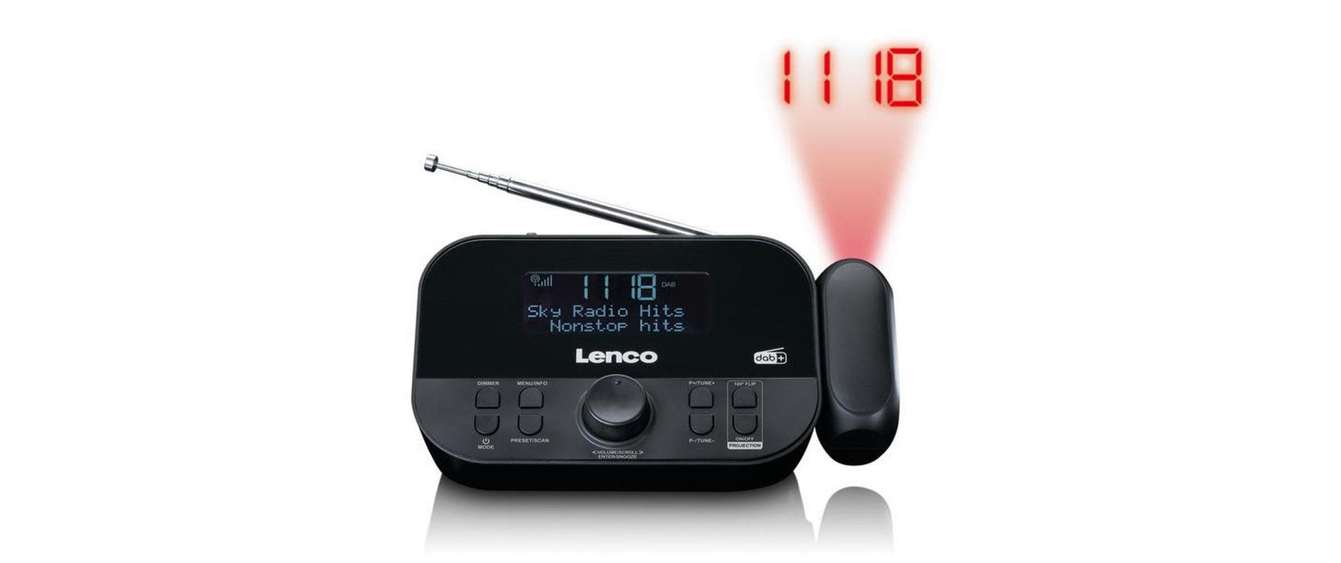 Lenco CR-615BK – Radiowecker – DAB+, UKW, Netzbetrieb – Schwarz