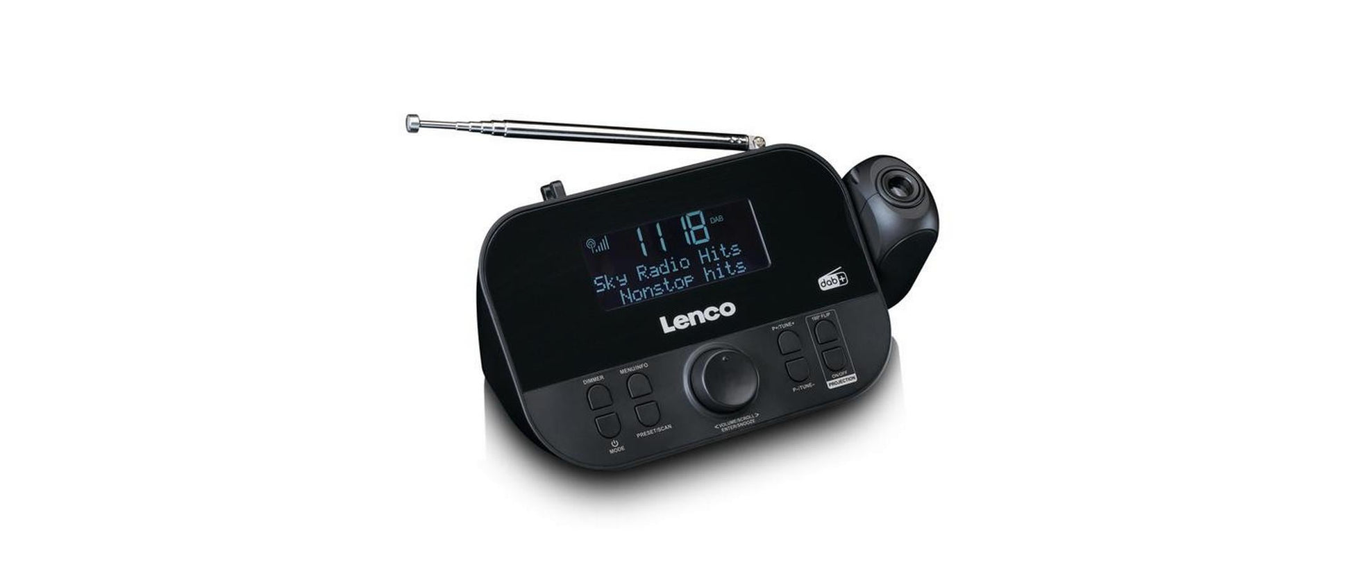 Lenco CR-615BK – Radiowecker – DAB+, UKW, Netzbetrieb – Schwarz