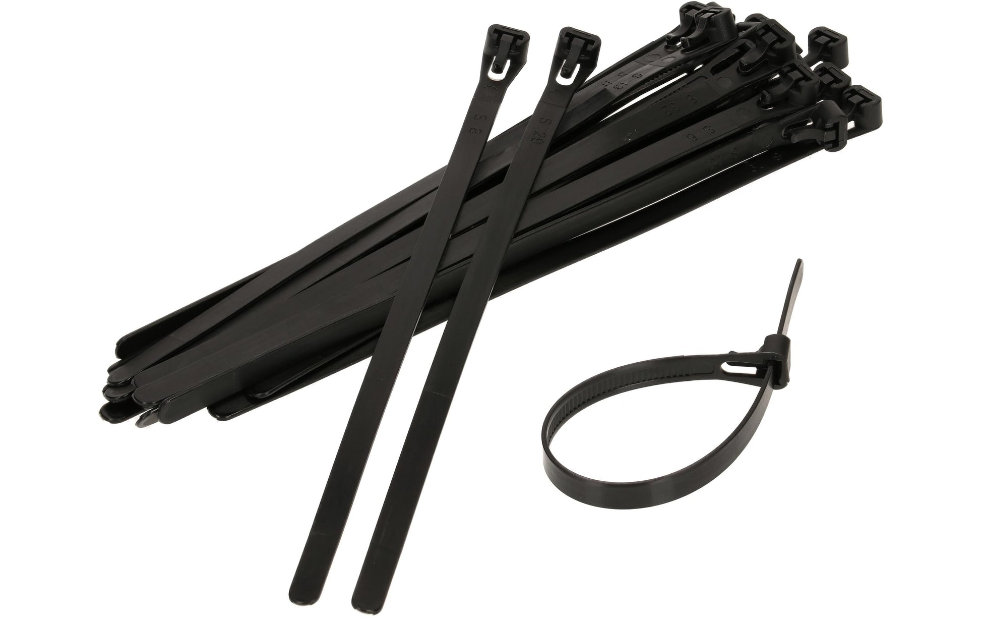 Max Hauri AG Max Hauri Kabelbinder, 7,5×200 mm, 20er-Pack, wiederverwendbar – schwarz