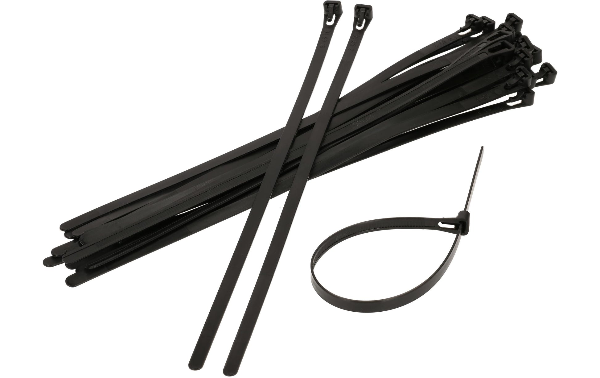Max Hauri AG Max Hauri Kabelbinder, 300×7,5 mm, 20er-Pack, wiederverwendbar – schwarz