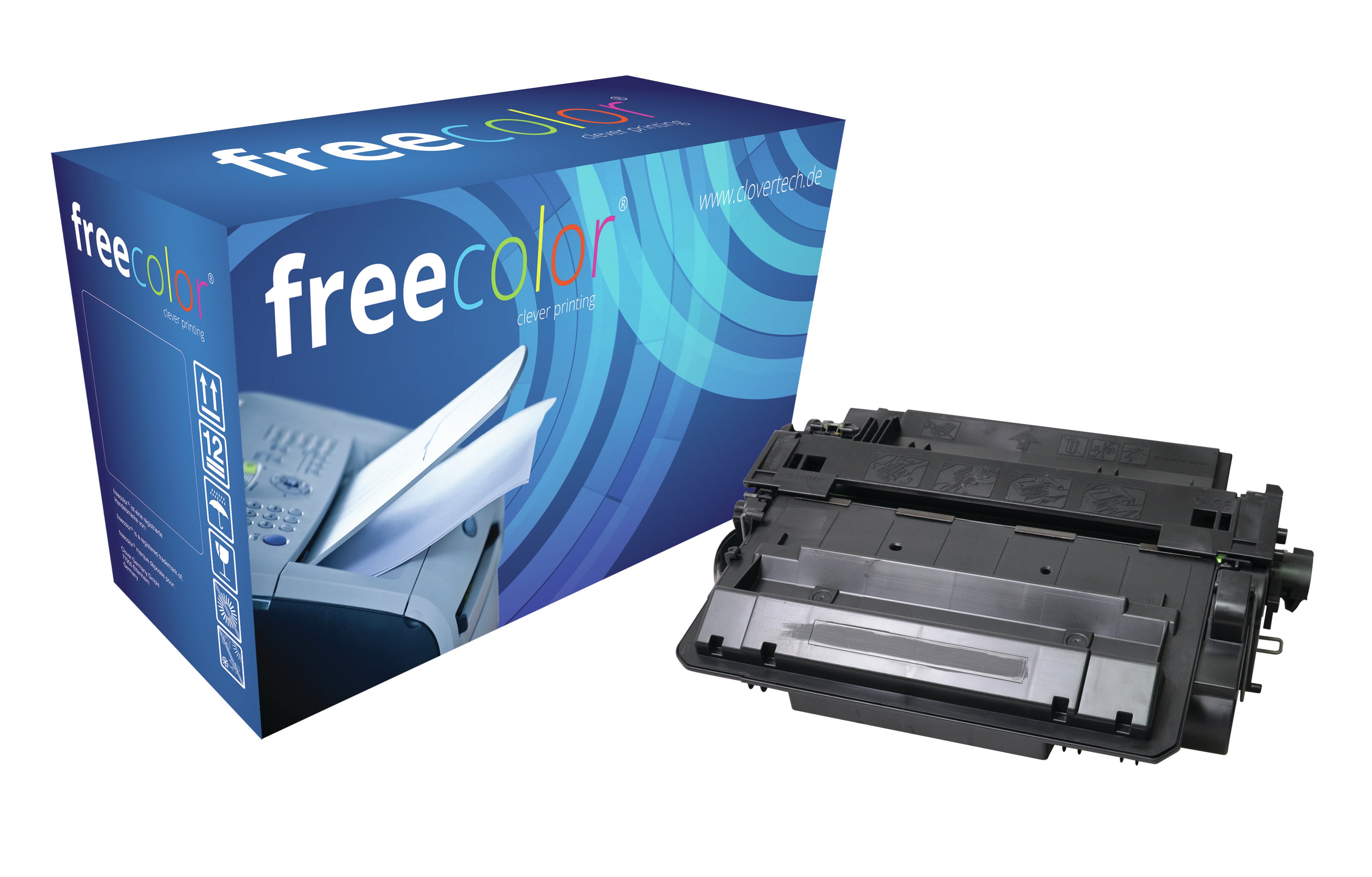 Freecolor Toner CE255X – schwarz, 12500 Seiten – für HP LaserJet Enterprise MFP M525, P3015, Pro M521 und andere