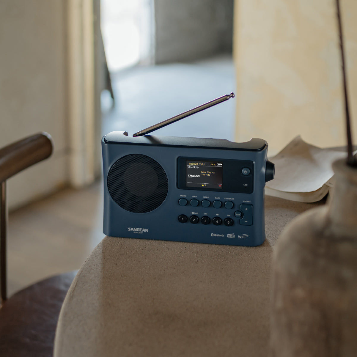 Sangean WFR-28BT – Internetradio, DAB+/UKW, Bluetooth, WLAN – Dunkelblau