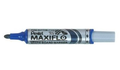 Pentel Whiteboard-Marker Maxiflo MWL5M – Konische Spitze 6 mm – Blau – Trocken abwischbar