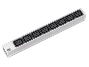 Bachmann 19" Kaltgerätesteckdosenleiste 3600 W – 1U Rackmount, IEC C20 Eingang – C19×8, 2 m Kabel – Aluminium
