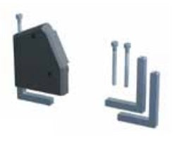 Bachmann Standard Haltewinkelset, Set 2 Stk., für Tischplatte bis 50 mm – für DESK 1 – schwarz