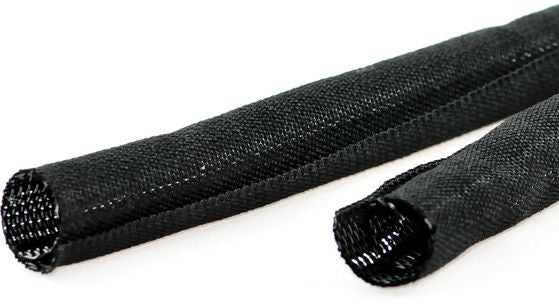 VALUE Kabelschlauch Ø 25 mm, 2,5 m, selbsteinrollend, wärmeresistent – schwarz