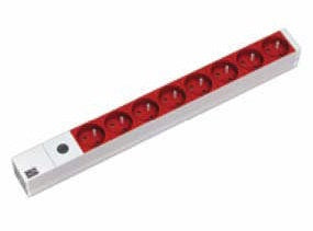 Bachmann Rack-PDU Basic 1U, 10 A 230 V, 8×UTE, Eingang C14, 2 m – grau