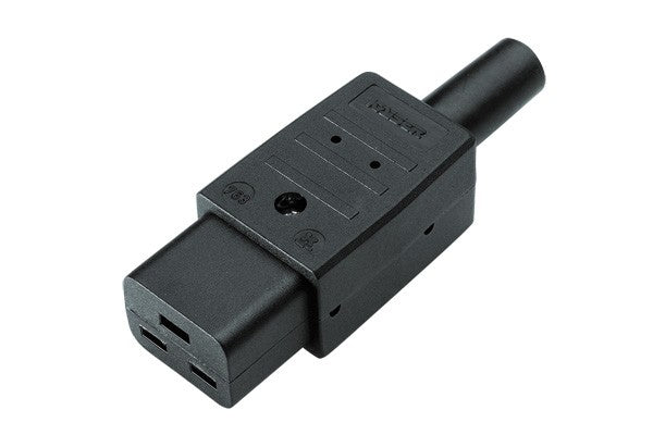 Bachmann Kaltgerätekupplung IEC 320 C19 – 16 A / 250 V, Schraubanschluss, schwarz