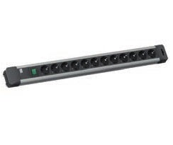 Bachmann Steckdosenleiste – 12×T13, 2 m, Schalter