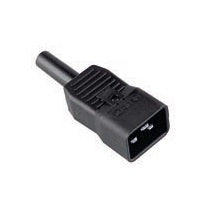 Bachmann Montagestecker IEC320 C20, 16 A 250 V, Schraubanschluss, 92×34×25 mm – schwarz