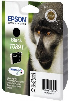 Epson T089140 Schwarz Tintenpatrone (Original) – 5,8 ml – für Stylus S20/SX405