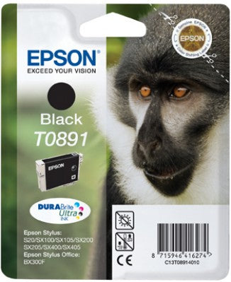 Epson T089140 Schwarz Tintenpatrone (Original) – 5,8 ml – für Stylus S20/SX405