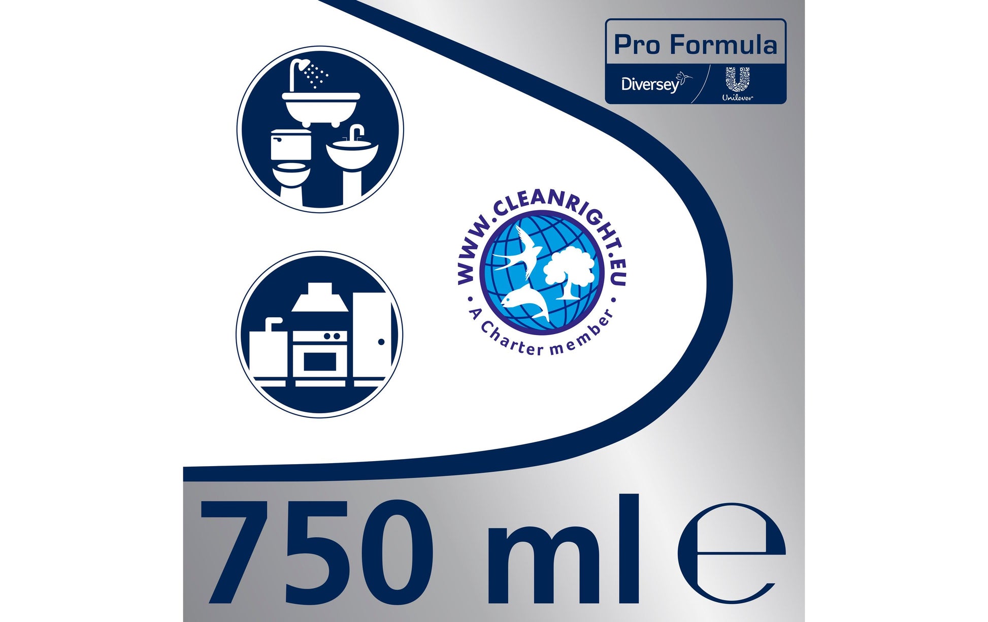 Diversey pro formula Cif Pro Formula Bad-/Kalkreiniger für Emaille – Creme – 750 ml