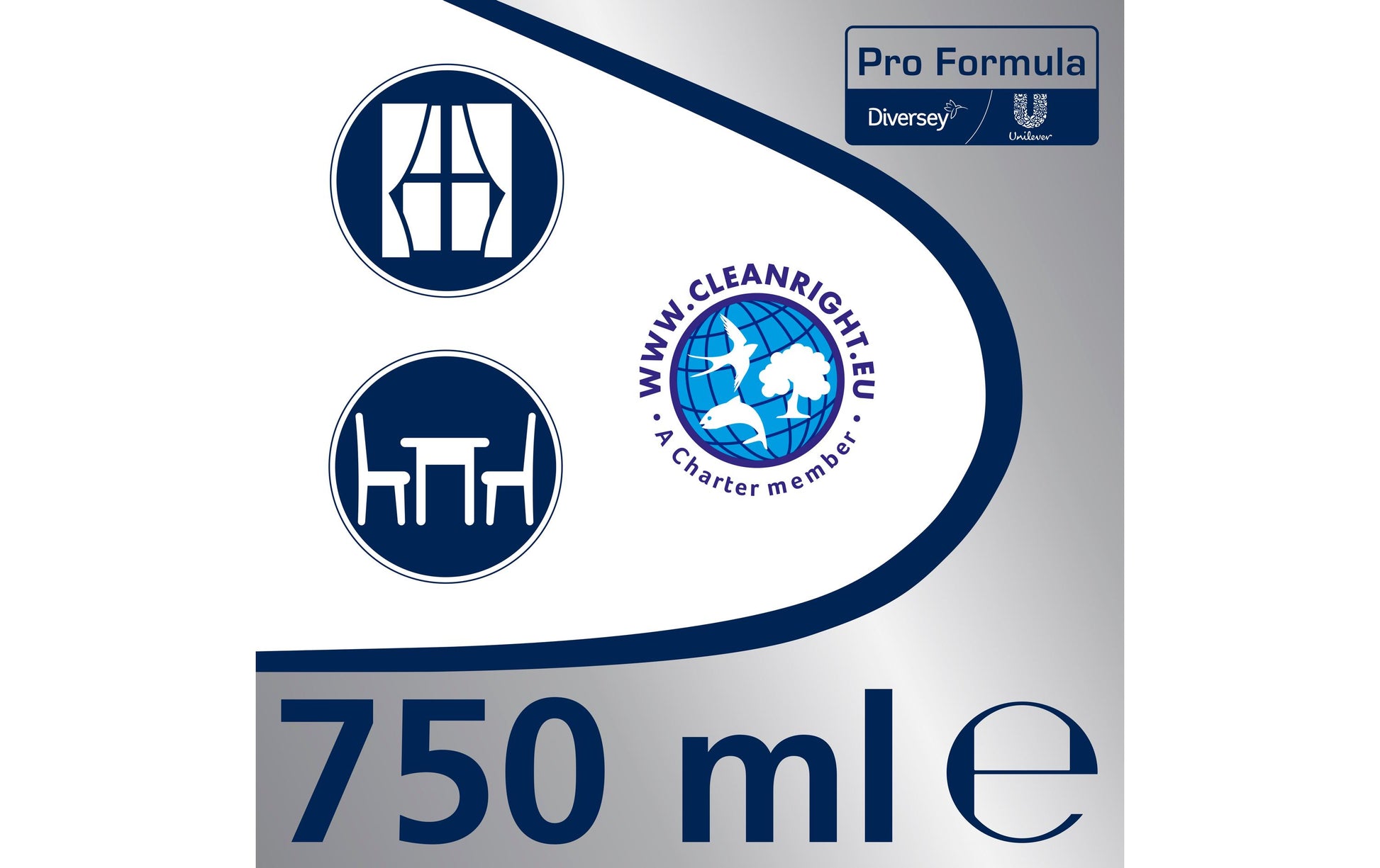 Diversey pro formula Cif Professional Glas-/Oberflächenreiniger für Spiegel – Flüssigkeit – 750 ml