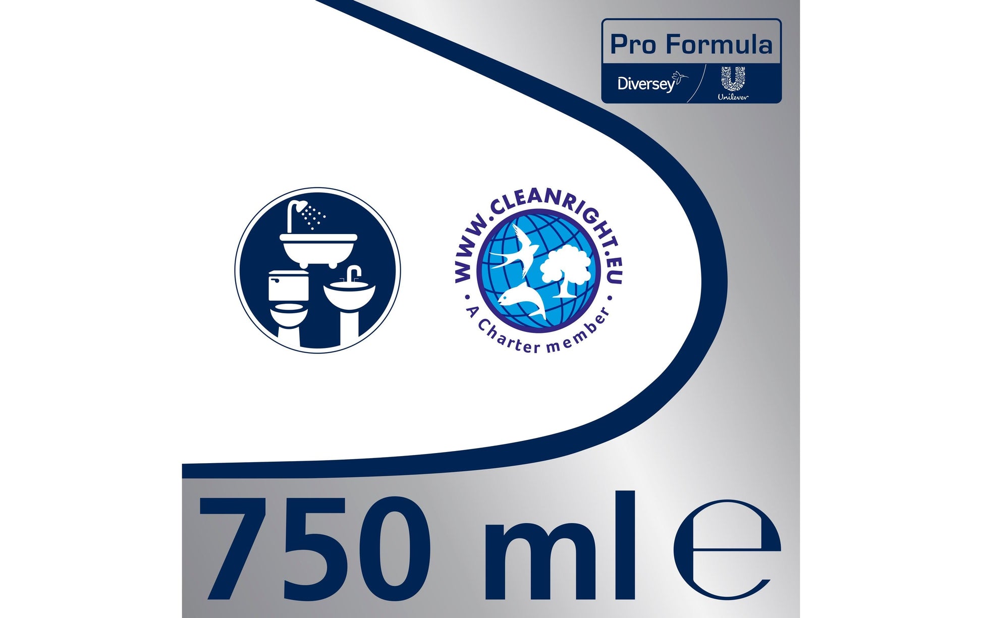 Diversey pro formula Cif Professional Bad-/Kalkreiniger für Edelstahl – Flüssigkeit – 750 ml