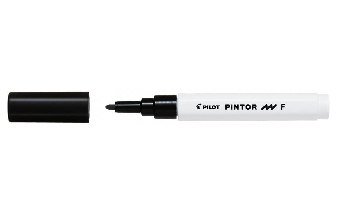Pilot Pigment-Marker Pintor – Rundspitze 0,9-1,5 mm – Schwarz – lichtbeständig