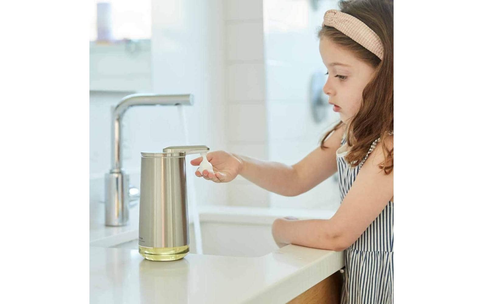 Simplehuman ST1062 Seifenspender – Edelstahl, Silber, 295 ml