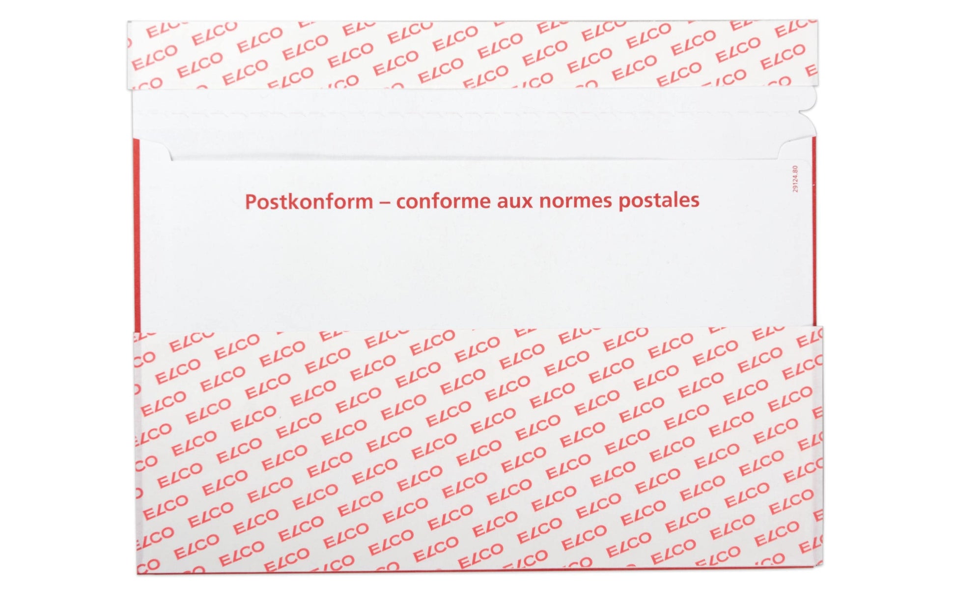 Elco Dokumententasche – C5 (229 × 162 mm), Fenster rechts, bedruckt, rot, Papier, selbstklebend – 250 Stück