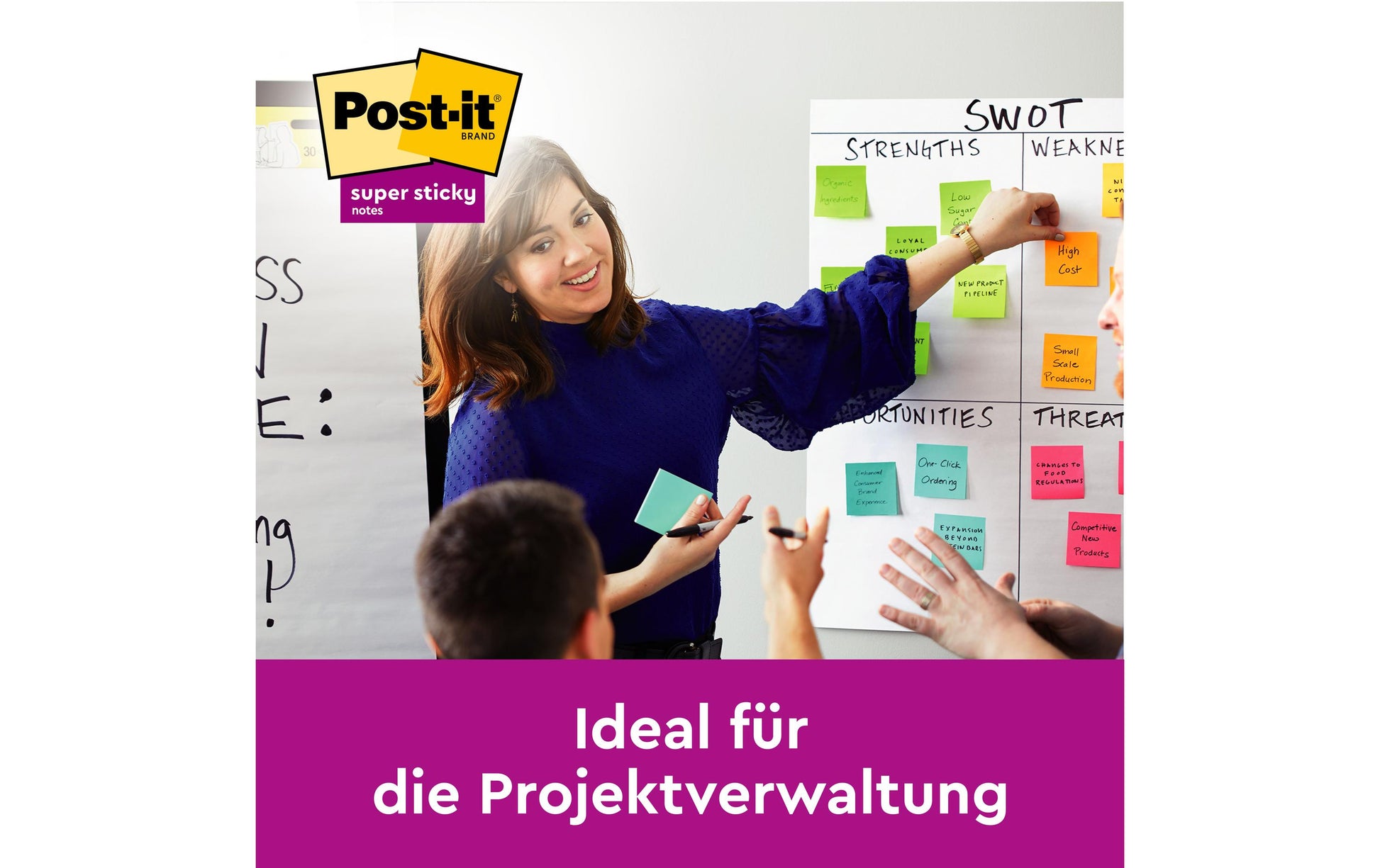 3M Post-it Super Sticky Z-Notes Haftnotizen – 76 × 76 mm – gelb, Z-Faltung, 90 Blatt/Block, 24er-Pack