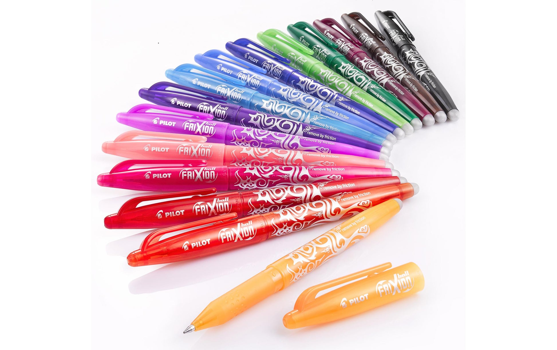 Pilot FriXion Ball Gelschreiber – weinrot, 0,7 mm, radierbar, Kappe, nachfüllbar