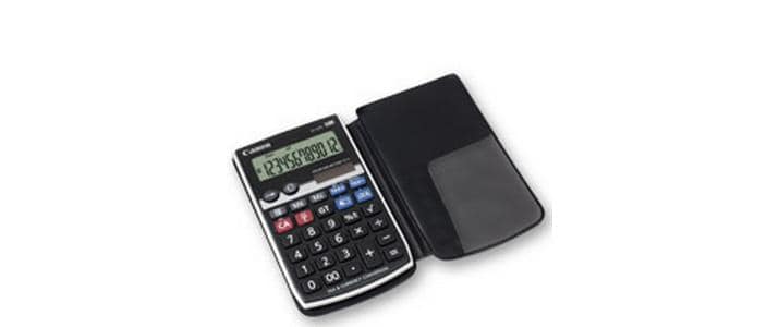 Canon Finanzrechner CA-LS12TC – 12-stellig – Solar – Grau