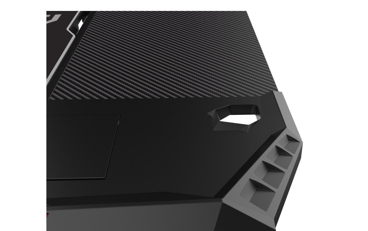 Ultradesk Rollbarer Computertisch, LED-Hintergrundbeleuchtung, Kopfhörer-Haken, 1'290×780×785 mm, Schwarz