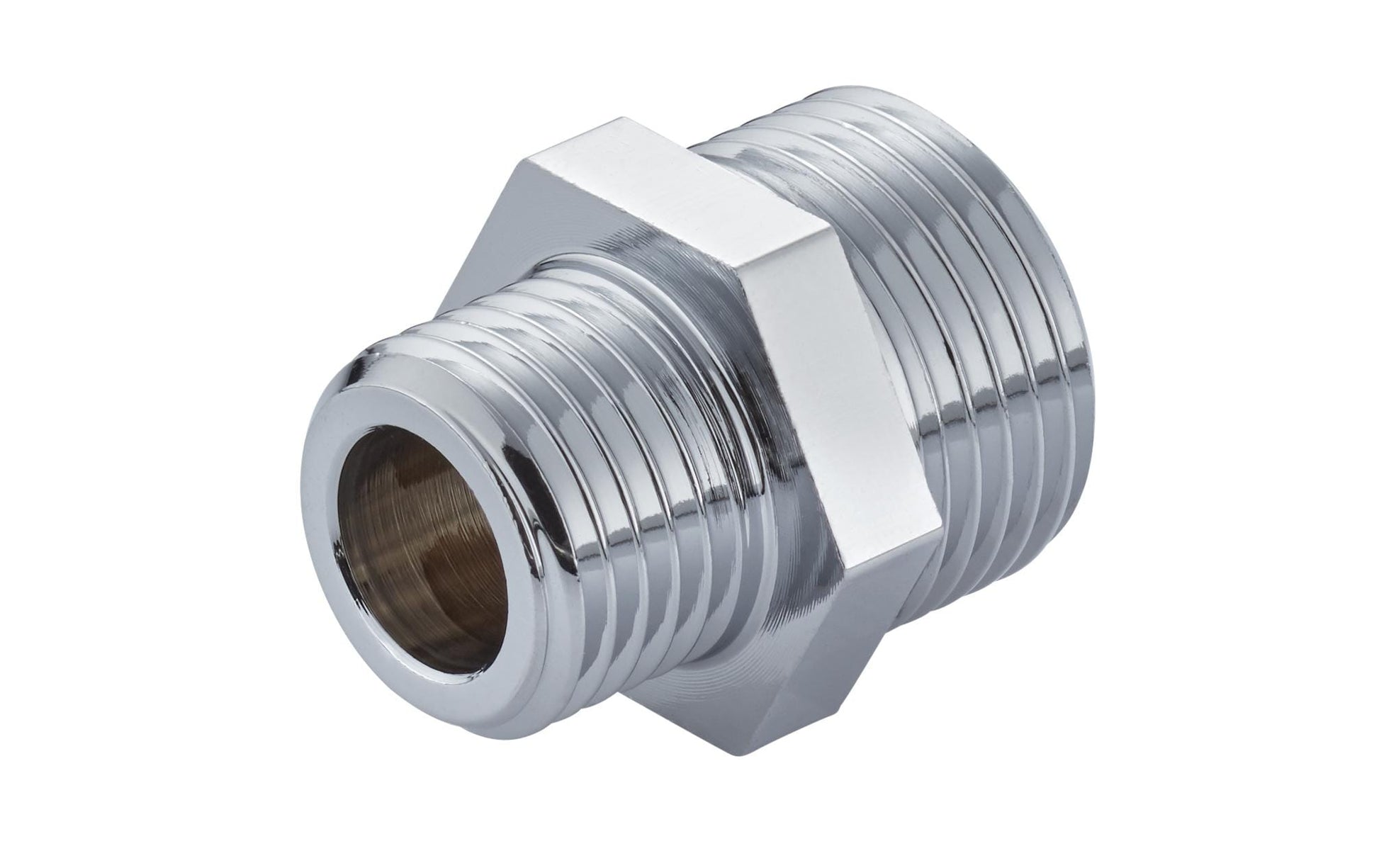 Mateu Doppelnippel zylindrisch – Anschluss 3/4", Ø 19 mm, verchromtes Messing