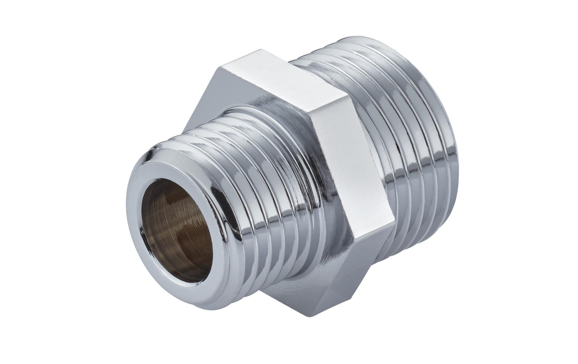 Mateu Doppelnippel zylindrisch – Anschluss 3/4", Ø 19 mm, verchromtes Messing