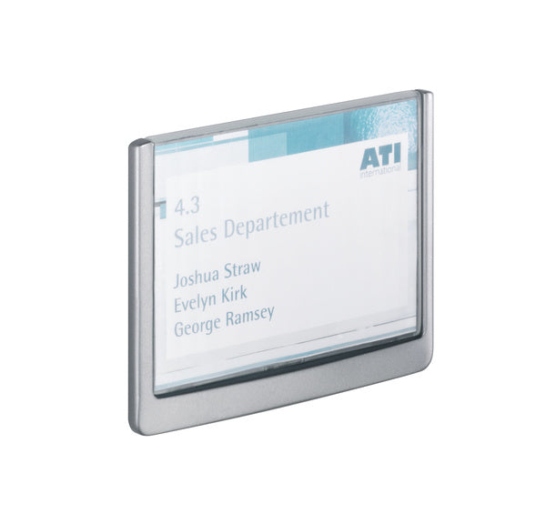 Durable Click Sign Türschild – 149 × 105,5 mm – Kunststoff – Grau