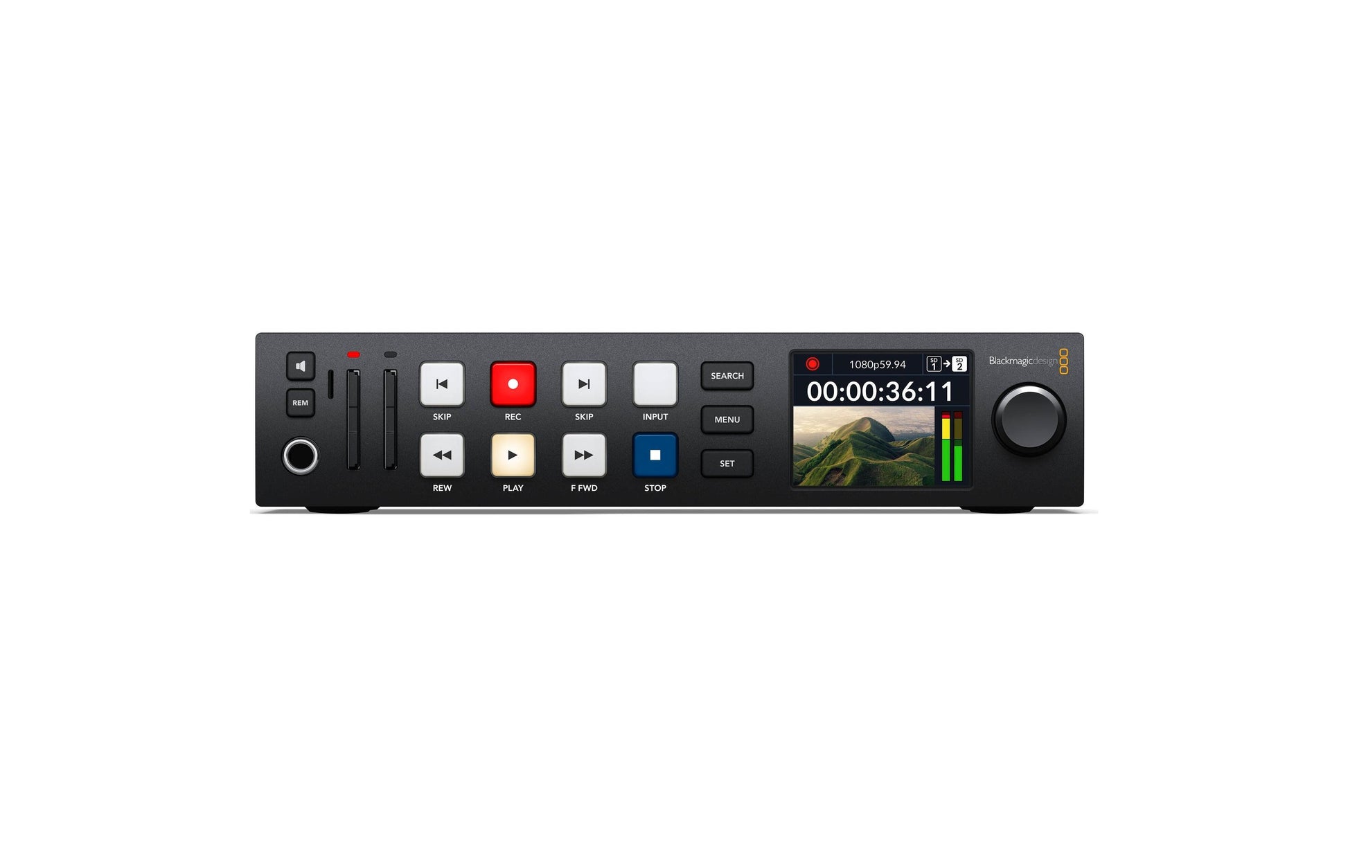 Blackmagic Design HyperDeck Studio HD Plus – Videorecorder – 4K UHD, SDI/HDMI, RJ‑45 (1 Gbit/s)