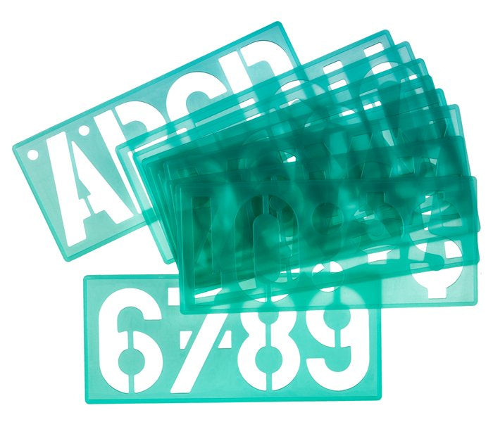 Linex Schriftschablone, Schrifthöhe 100 mm, grün