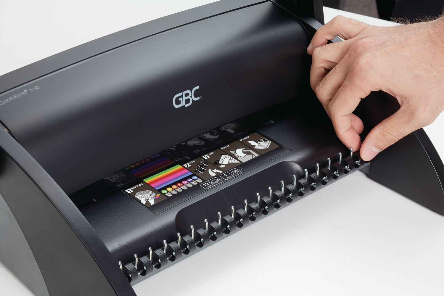 GBC CombBind C110 Stanz- und Bindemaschine – Plastikbindung, für 21-Loch, A3, bis 12 Blatt