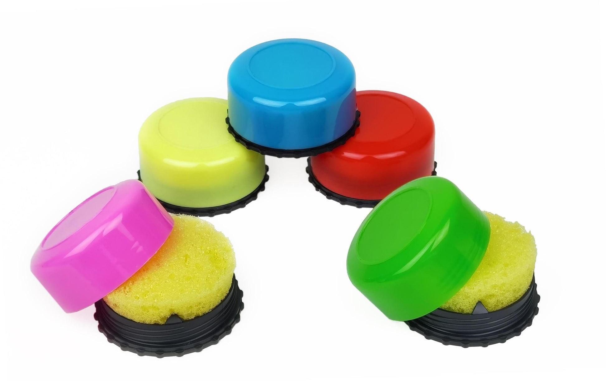 Laufer Anfeuchter – farbig sortiert, Kunststoff, Ø 55 × 28 mm, 1er-Pack, Schraubverschluss