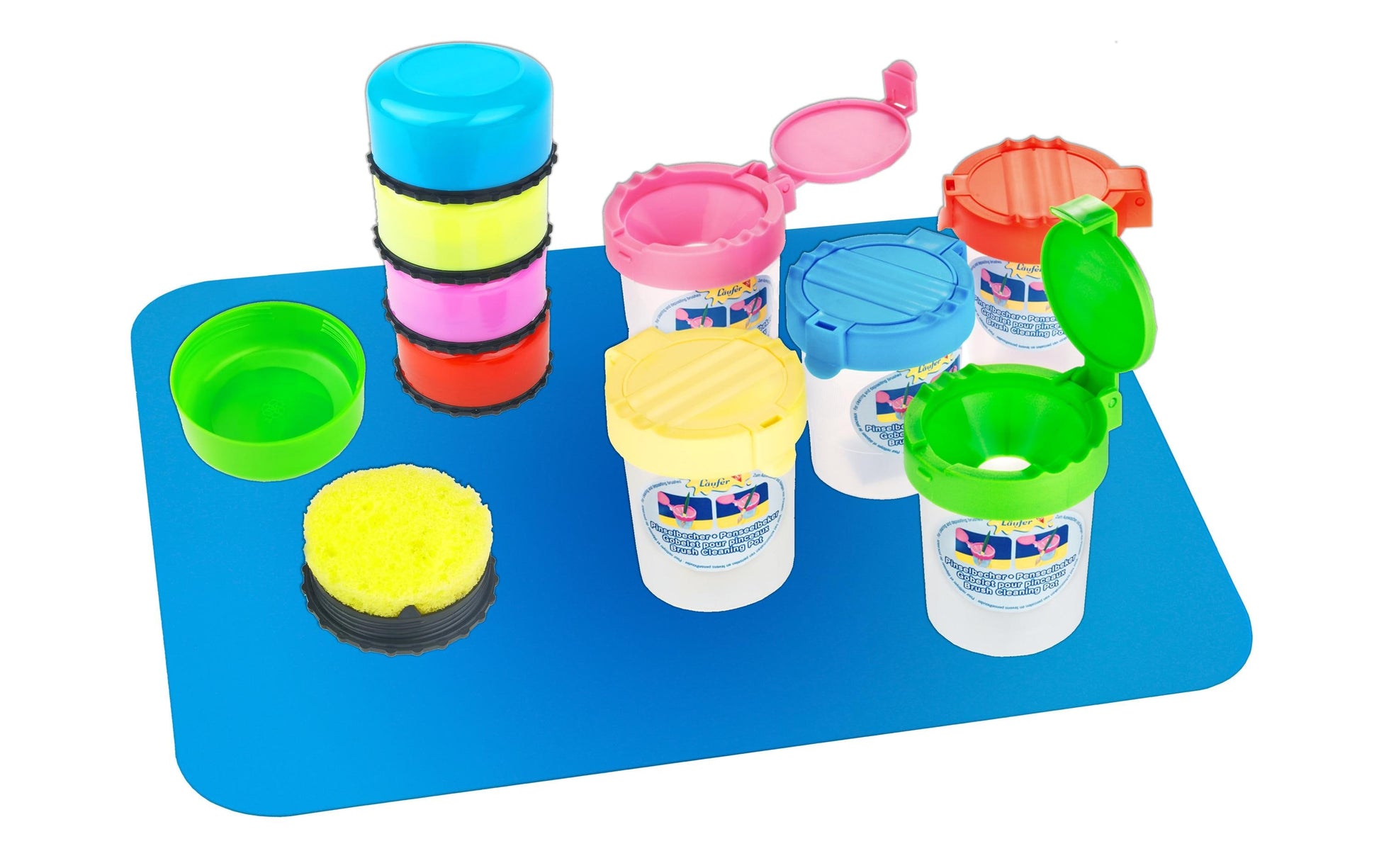 Laufer Anfeuchter – farbig sortiert, Kunststoff, Ø 55 × 28 mm, 1er-Pack, Schraubverschluss