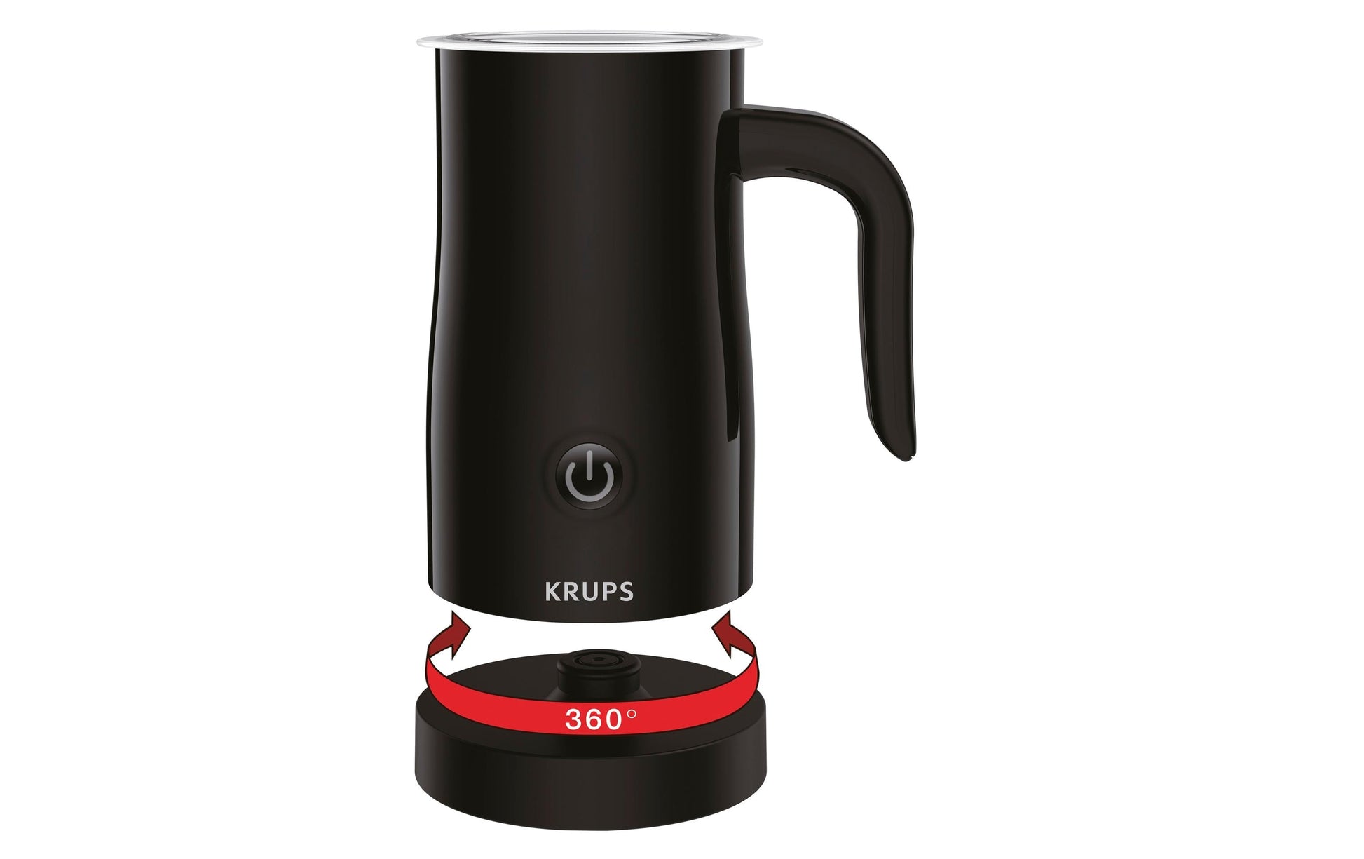 Krups Elektrischer Milchschäumer XL1008 – Füllmenge 150 ml, Schaum 150 ml, 550 W, Schwarz
