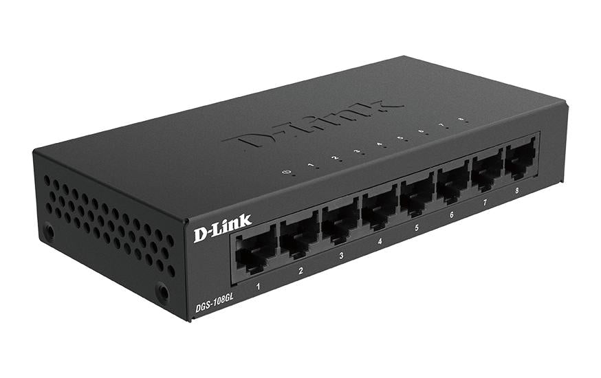 D-Link DGS-108GL/E – Unmanaged Switch – 8× 1G, Desktop