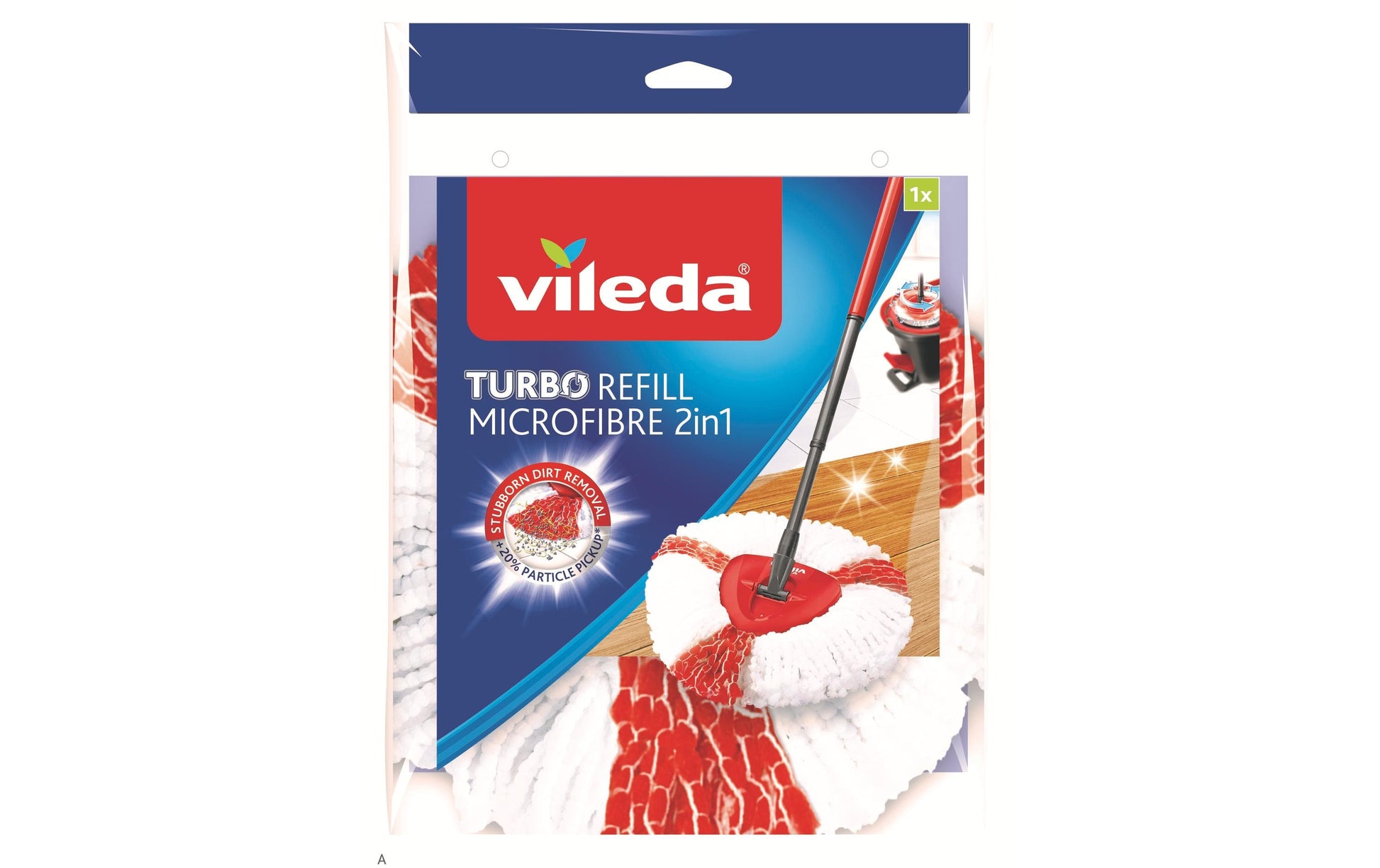 Vileda Wischbezug Turbo – Mikrofaser, Weiss – für EasyWring & Clean – 1 Stk.