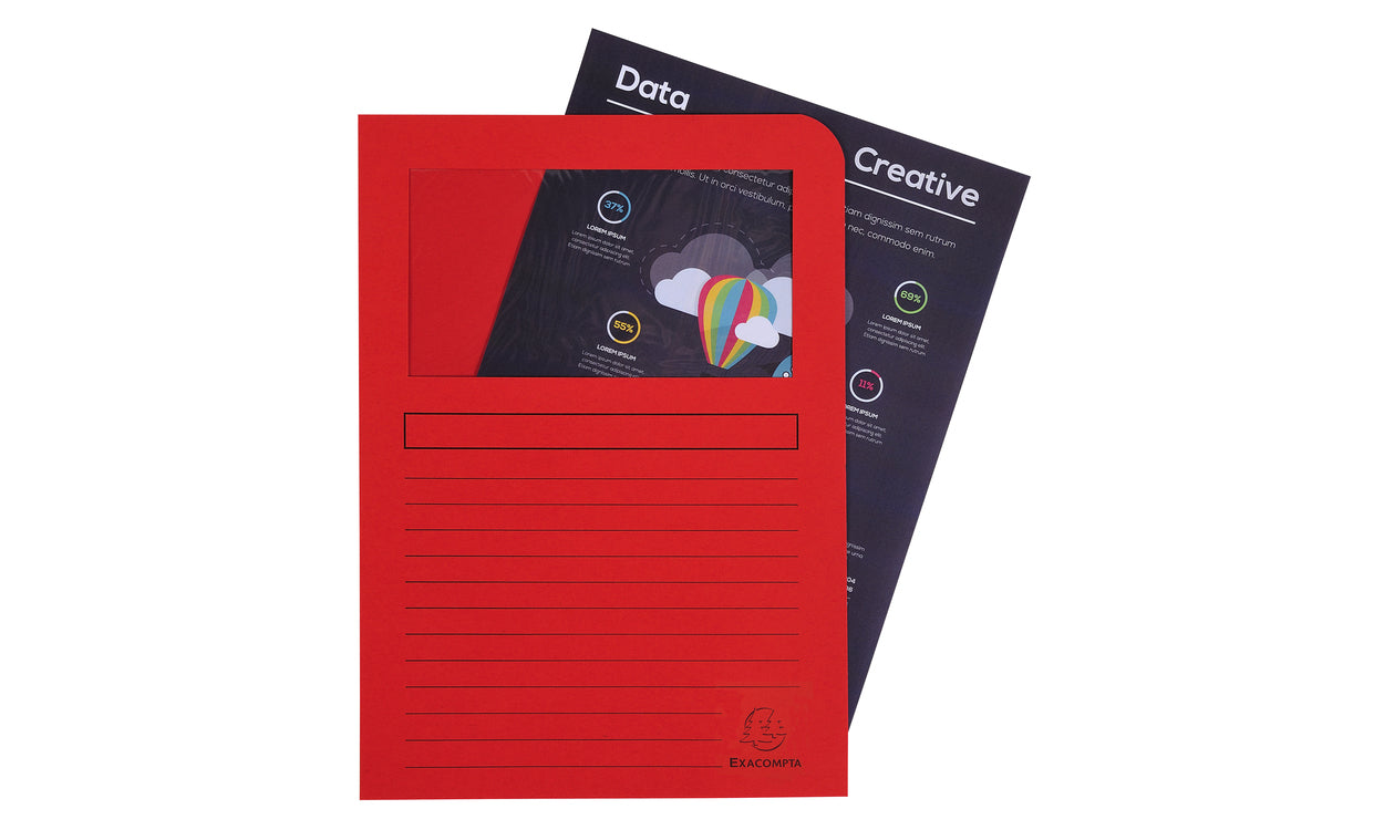 Exacompta Organisationsmappe A4, 120 g/m², rot – 100 Stück