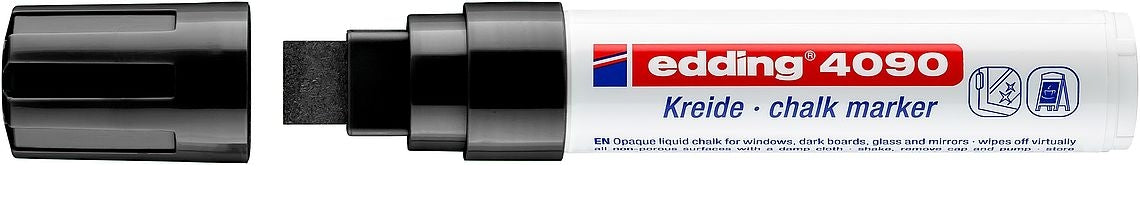 Edding Kreidemarker 4090 – Keilspitze, 4–15 mm – Schwarz