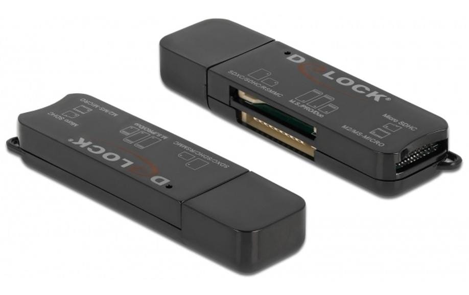 DeLOCK 91757 Kartenleser – SD, microSD, Memory Stick und andere – USB-A 3.2 Gen 1 – 5 Gbit/s