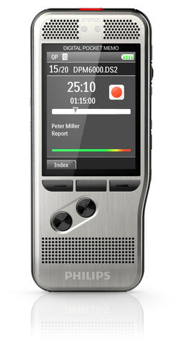 Philips Digital Pocket Memo 6000 – Digitales Diktiergerät – USB, 30 h – Silber