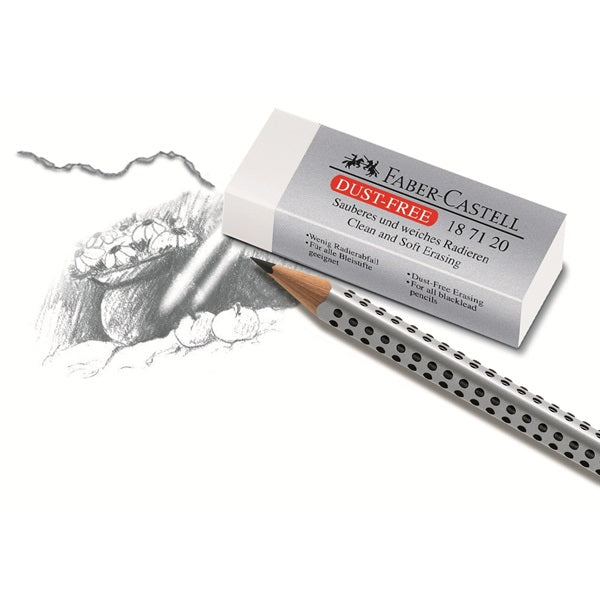Faber-Castell Radierer – für Bleistifte und Farbstifte – 65 × 10 × 25 mm – Kunststoff – transparent