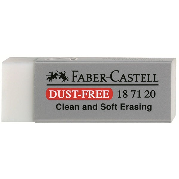 Faber-Castell Radierer – für Bleistifte und Farbstifte – 65 × 10 × 25 mm – Kunststoff – transparent