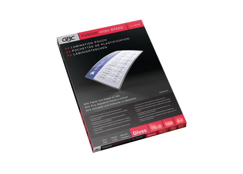 GBC Laminierfolien A4 – 200 µm, glänzend, 100 Stück